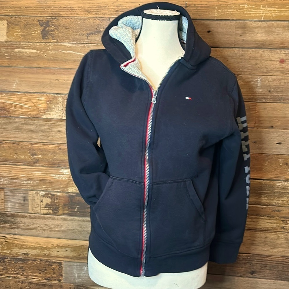 Tommy Hilfiger fleece-jacket black boys size large 16/18
